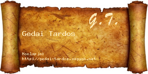 Gedai Tardos névjegykártya